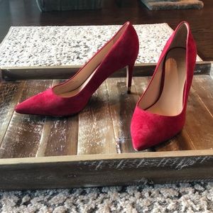 Tory Burch Greenwich Pump Kir Royal Suede Red